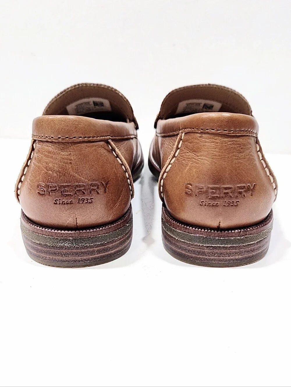 Sperry Seaport Penny Loafers Women’s Size 8 Brown Tan Leather STS81928 Classic